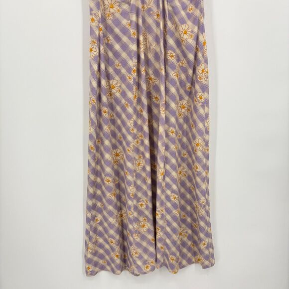 NWOT Urban Outfitters Daisy Print Maxi Dress, Sz Med, Button Front Sprint Easter - Picture 6 of 9